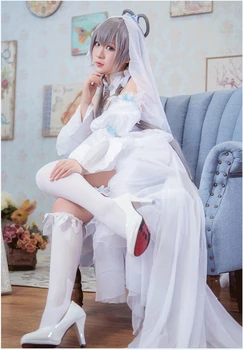 

VOCALOID V Luo Tianyi Vsinger Cosplay Costume Wedding Dress White Gorgeous Dress Embroidered Sweet Princess Free Shipping