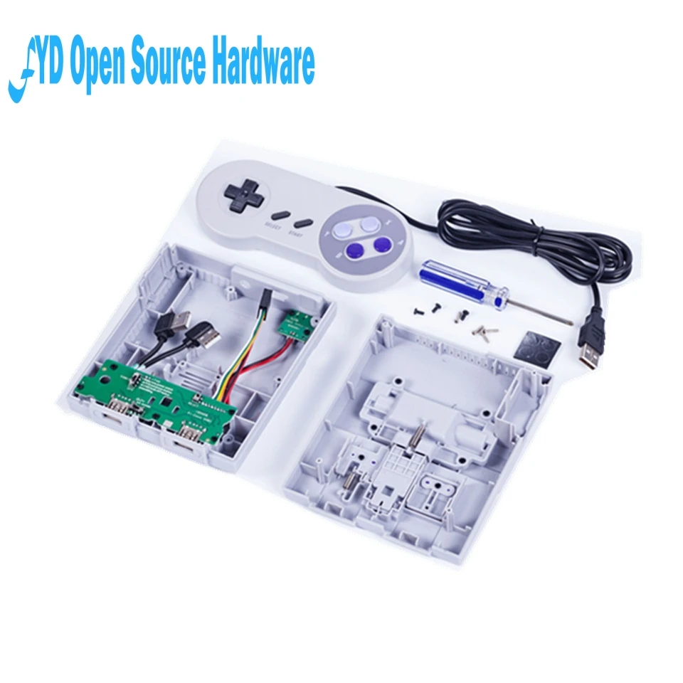 

1set Retroflag NESPi Console UCase w/ USB Controller Gamepad+Heatsinks+Fan Kit for Raspberry Pi 3 Model B+(plus), 3B