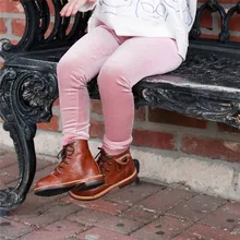 Милые бархатные детский праздничный костюм детские Обувь для девочек Pleuche Брюки для девочек полной длины детская одежда Мотобрюки Леггинсы для женщин