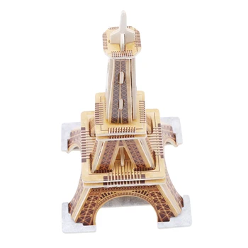

Hot Sale Novel Baby 3D Puzzles Wooden Building Model Toys Early Educational Famous Landscape Puzzles