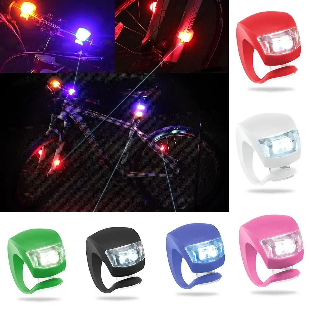 

Bike Lamp Silicone Head Front Bike Lights Waterproof Flash LED Bicycle Light Cycling with Battery Bicycle Accessories