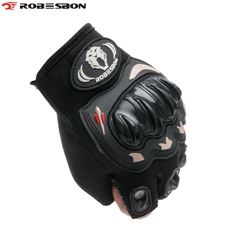 

ROBESBON Half Finger Knight Bicycle Gloves Gel Motocross Mittens Guantes Ciclismo Sport Training Luva Bike Cycling Gloves