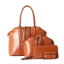2016 Brand Solid Purses+Shoulder +Handbag 4 PCS/Set Luxury V Women Designer Handbags High Quality Sac a Main Composite Bag