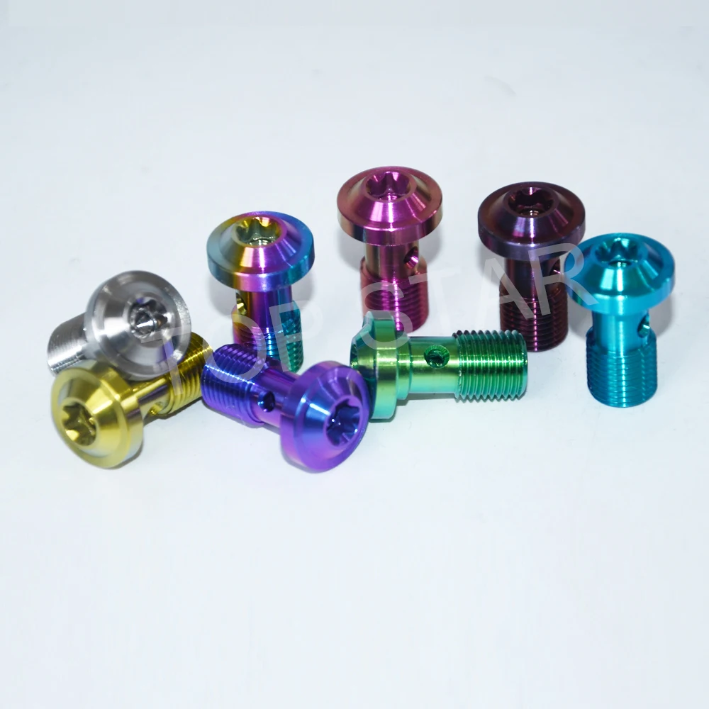 10 pcs M10X1.0Pitch Motorcycle Calipers Tubing Titanium bolts Burned