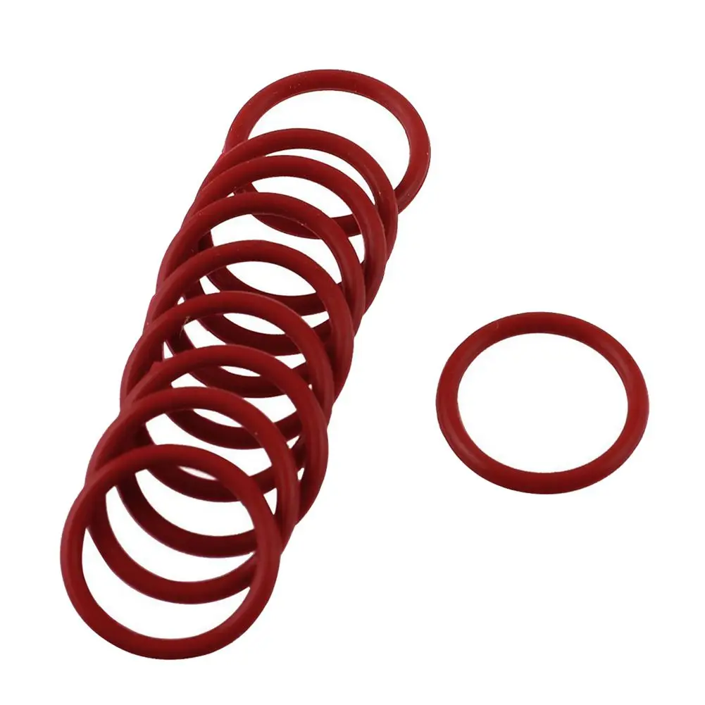 

10pcs Red Silicone Oil Filter Seal O Rings Gaskets 20mm x 16mm x 2mm