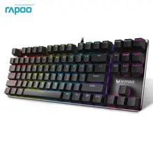 Original Rapoo V500 RGB Game font b keyboard b font Full Keys Programmable 2 0mm Trigger