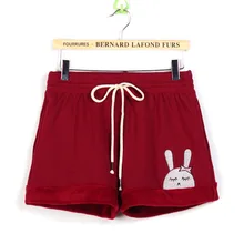 Зима плюс толстый бархат Короткий, милый зайчик вышивка yoga шорты
