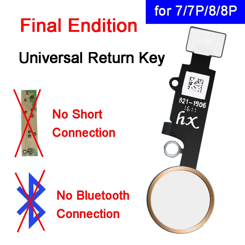 Online for iPhone 7 7 Plus Return Funtion Solution Home Button For iPhone 8 8 Plus Final Edition Universal Home Return Key Flex Cable