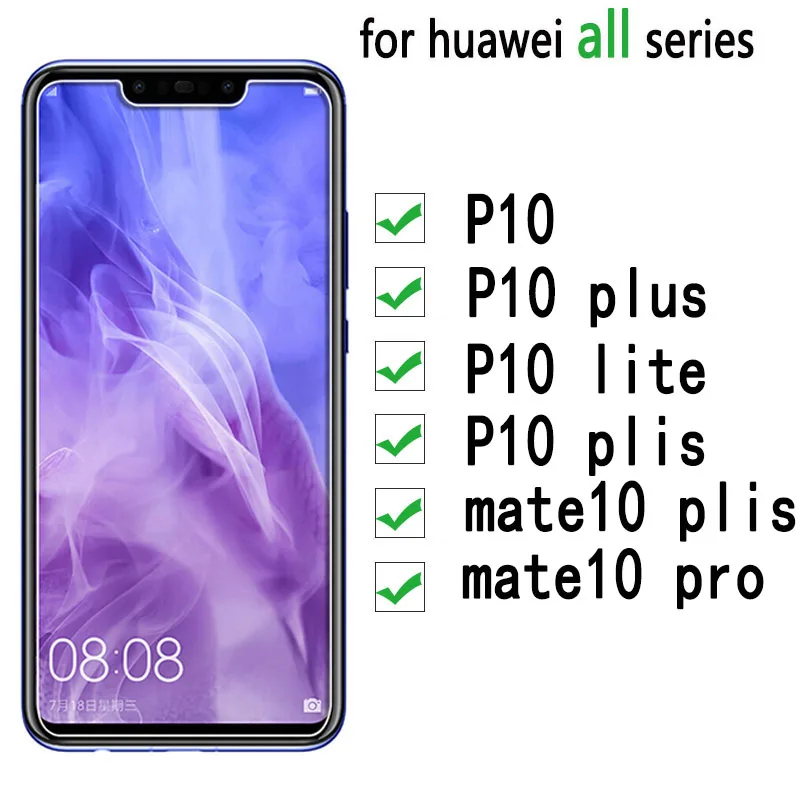 

0.26mm 9H Screen Protector for Huawei P10 y6 2019 2.5D protective screen film for Huawei P10 Plus p20 lite plus tempered glass