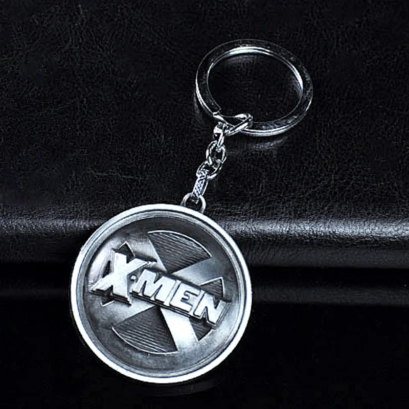 Винтажный Серебристый Брелок X-Men мужское безделушка мужской брелок с кольцом для