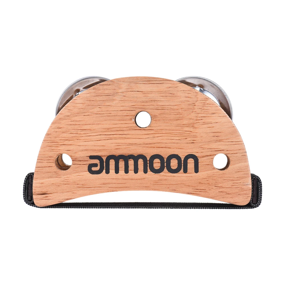 Ammoon эллиптический Cajon Box барабаны компаньон аксессуар для ног Jingle бубен для ручных ударных инструментов Burlywood - Цвет: Burlywood color