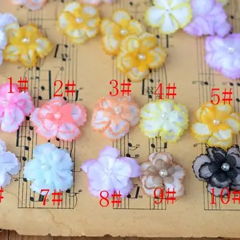 

Hot sale Lace accessories Color stereo with drill yarn little flower