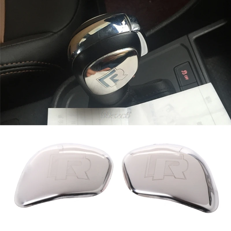 2 Pcs Gear Shift Knob Side Cover Trim Sticker For VW Golf MK7 Tiguan Polo Beetle Passat June DropShip