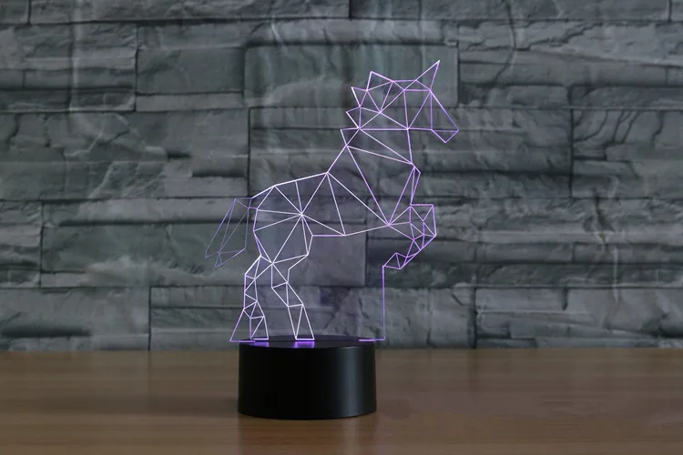 

2019 3D Lamp Night Light seven colour animals Multicolor RGB Bulb Christmas Decor Kids Gift Toys touch remote control desk lamp