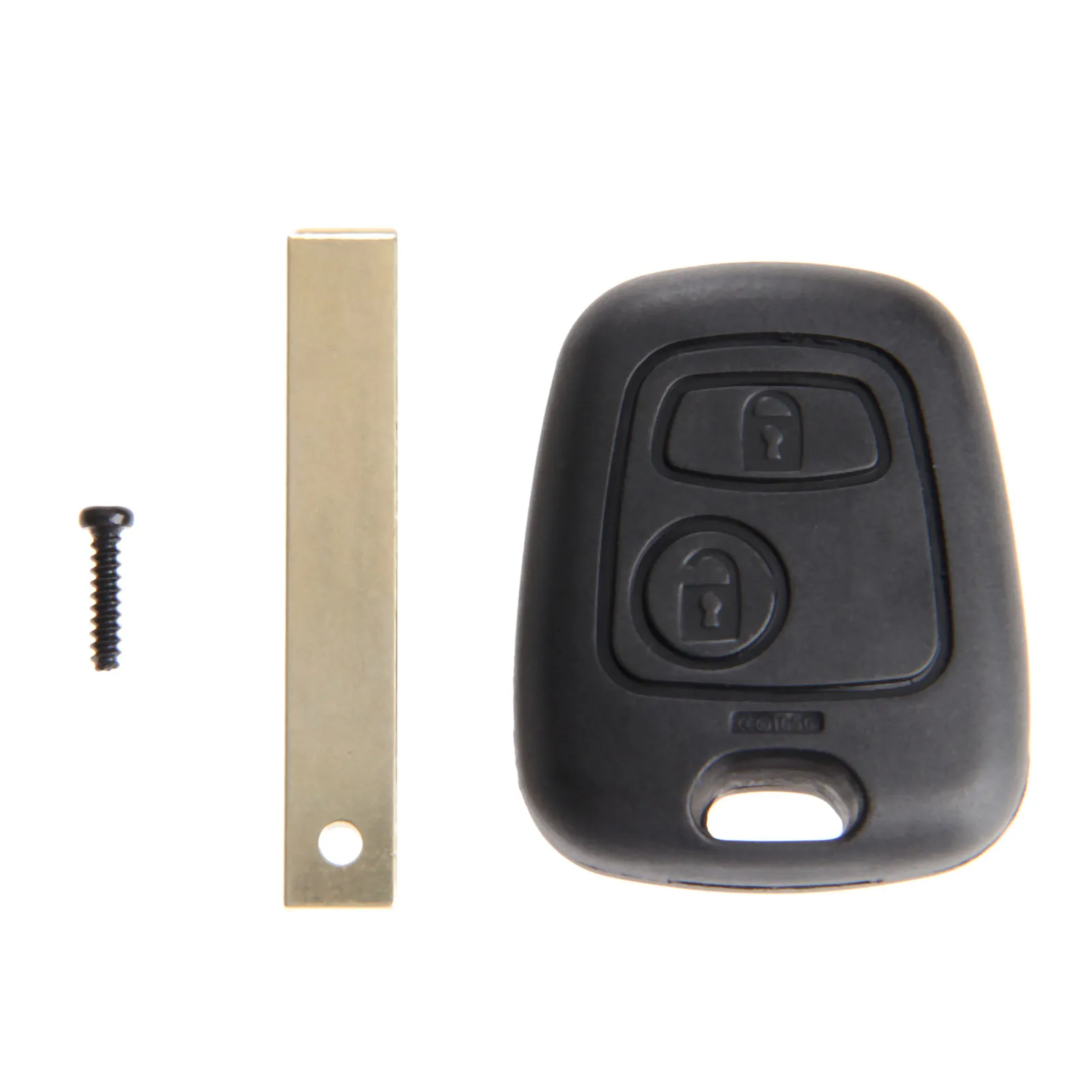 

2 Buttons Replacement Key Shell Uncut Blade Car Remote Blank Key Fob Case Covers For Peugeot 107 207 307 407 607 1007 C2