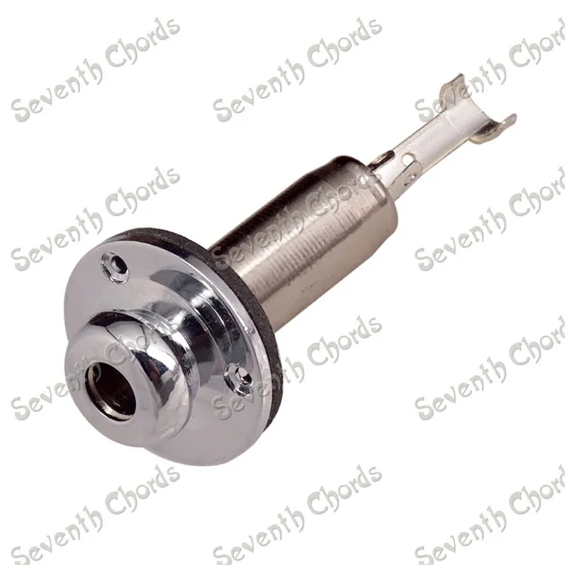 Guitar Bass parts Chrome Removable Jack Cover Brass 6.35 guitar Strap