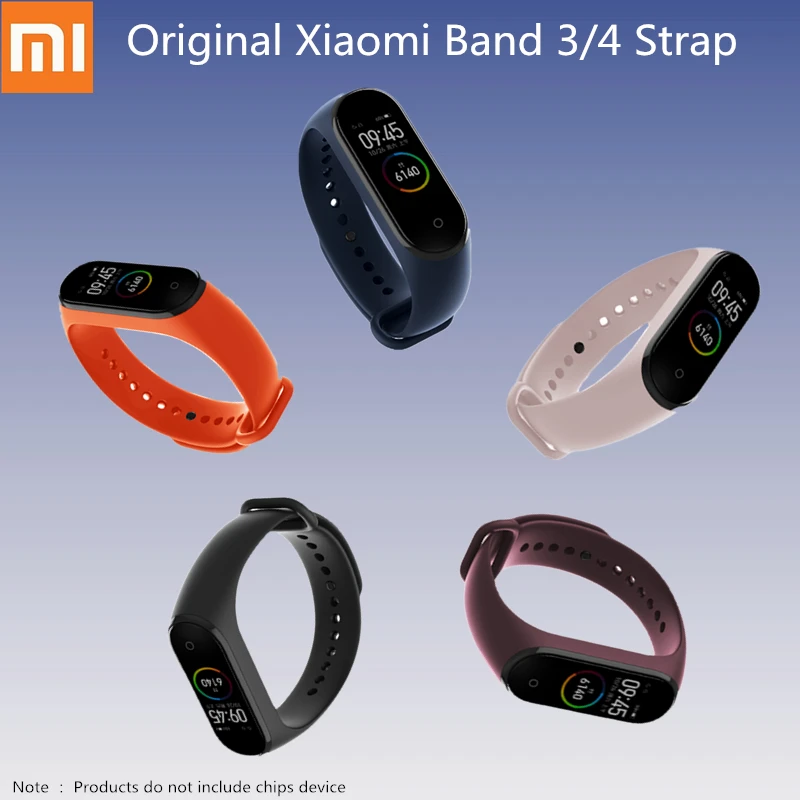 Оригинальный силиконовый сменный Браслет для Xiaomi Mi Band Miband 4 3 Band4 ремешок на