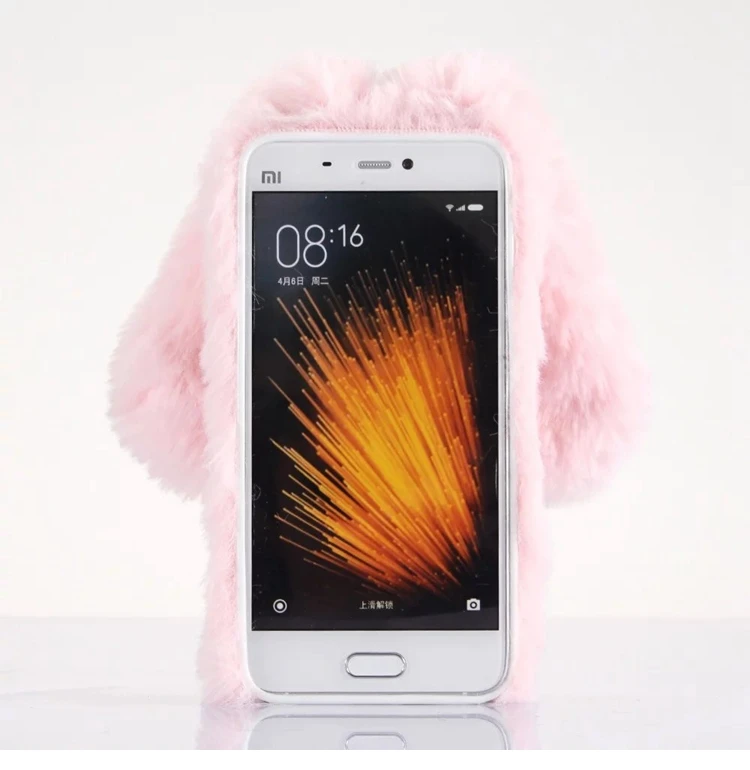 Для Xiaomi Mi 5 чехол 3D милый кролик, теплый мех, горный хрусталь, плюшевый кролик, чехол для Coque Xiaomi Mi 5 силиконовый чехол для телефона