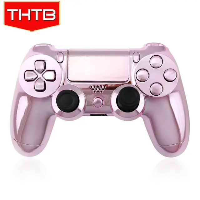Chrome Roze Cover Knop Voor Sony DualShock PS4 Controller Shell Case