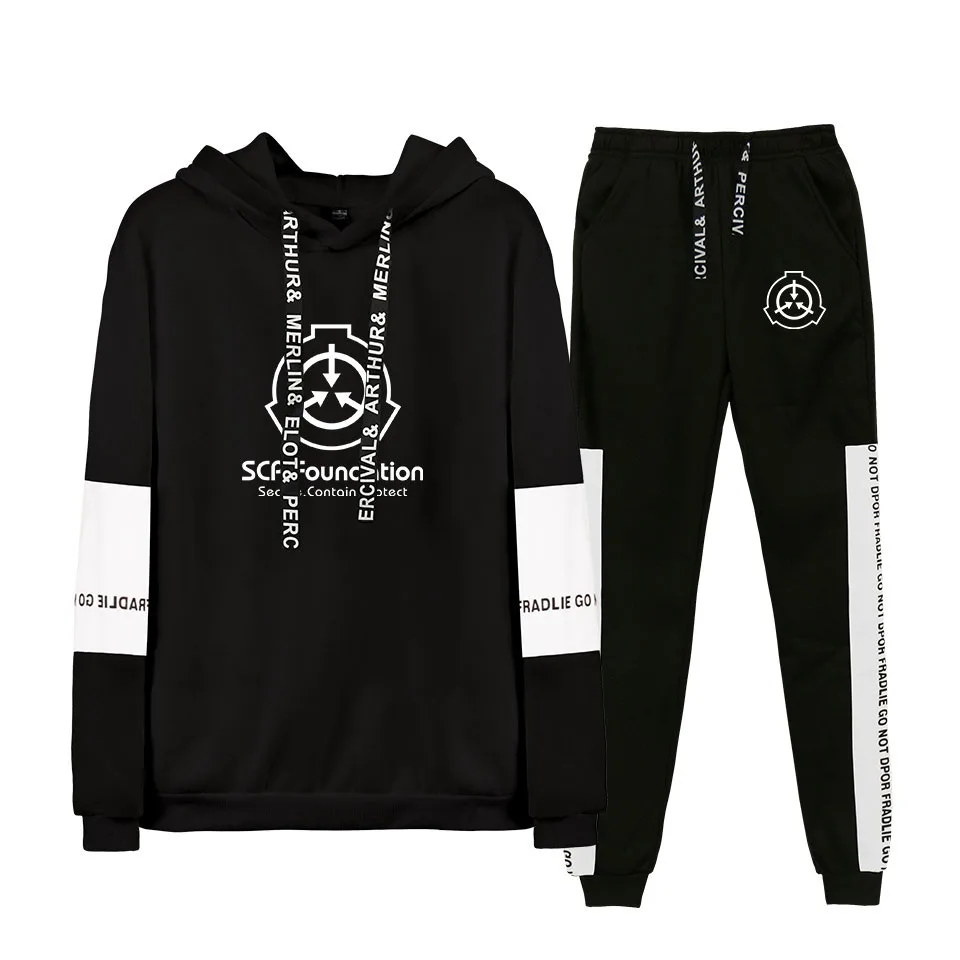 

2019 Otoño/Invierno Scp base nuevo álbum Hip Hop Hoodies sudaderas y pantalones de chándal hombre conjunto de dos piezas con capucha traje de terciopelo