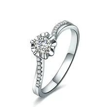 18K Gold Diamond Ring for Women K Gold Natural Diamond Jewelry Wedding and Engagement Jewellery for Lady Gift for Girl Proposal