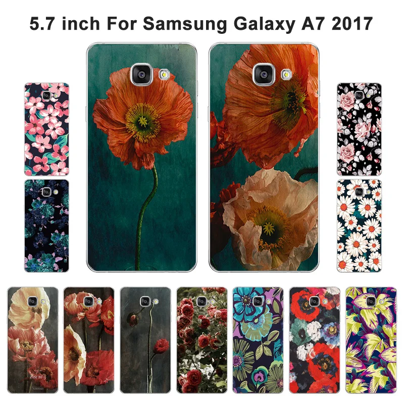 Для Samsung Galaxy A7 2017 A720F чехол необычный окрашенный Мягкий силиконовый для телефона