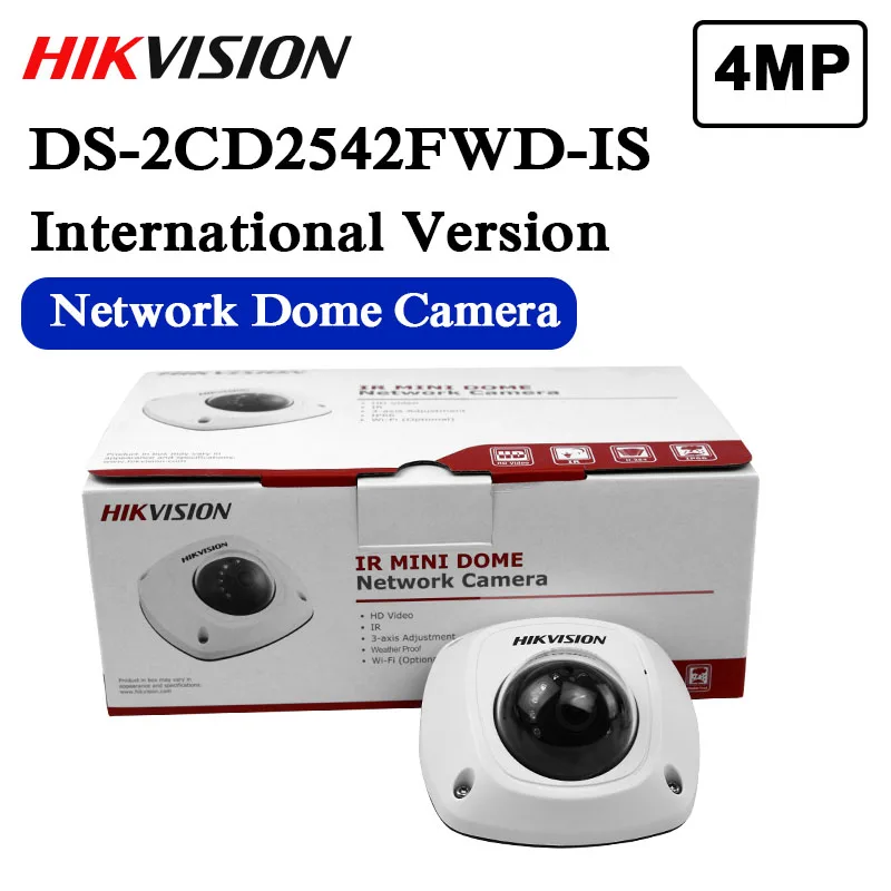 В наличии БЕСПЛАТНАЯ ДОСТАВКА английская версия DS 2CD2542FWD IS Audio 4MP WDR мини купольная