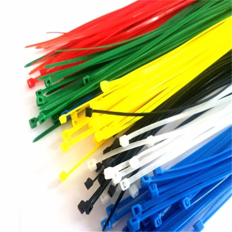 

3x100mm 100pcs colorful Nylon Cable Self-locking Plastic Wire Zip Ties Set Fastening Wrap Strap Cable Ties Organizer