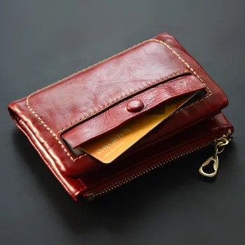 

women genuine leather wallet mini coin purse cowhide lady mini clip wallets