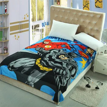 

Disney Cartoon Spiderman Avengers Batman Justice League Plush Blanket Throw for Boys on Bed Sofa Couch 150X200CM Kids Gift