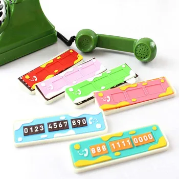 

rete Car Parking Number Plate Phone Number Temporary Mobile Card Parking Creative Plates in Car-styling DIY colorful sweet cute