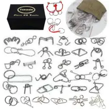 28/32/36 шт/партия; комплект из двух предметов головоломки IQ у металла разум Логические магический провод озадачивает головоломки игры для детей, взрослых, детей