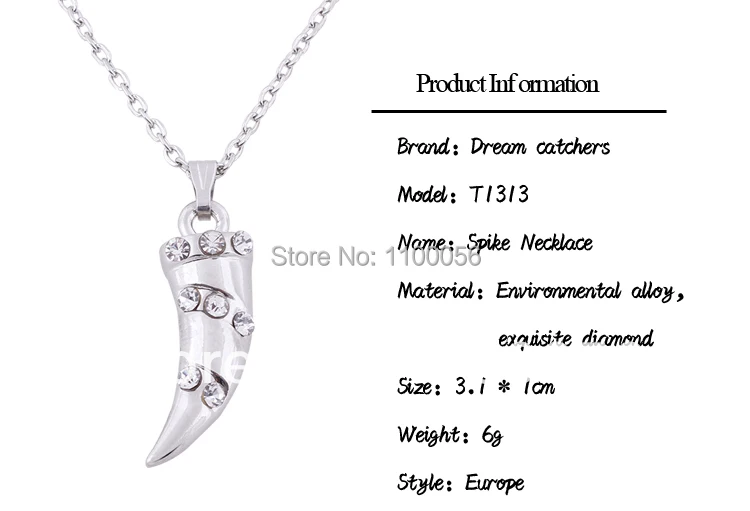Подростковое ожерелье с волком мужское колье макси без шеи T1312|neckless men|teen wolf