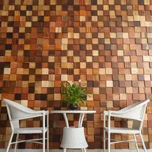 ТВ фон стены, стикер стены, различные деревянные квадратные кубики настоящая деревянная мозаика двери магазин спальня стены деревянные украшения ковер