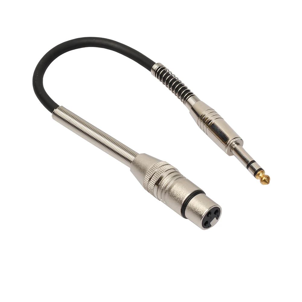 3p Xlr Female Jack To 1 4 U0026quot 6 35mm Male Plug Stereo Nickel Plated Connectors Microphone Cable
