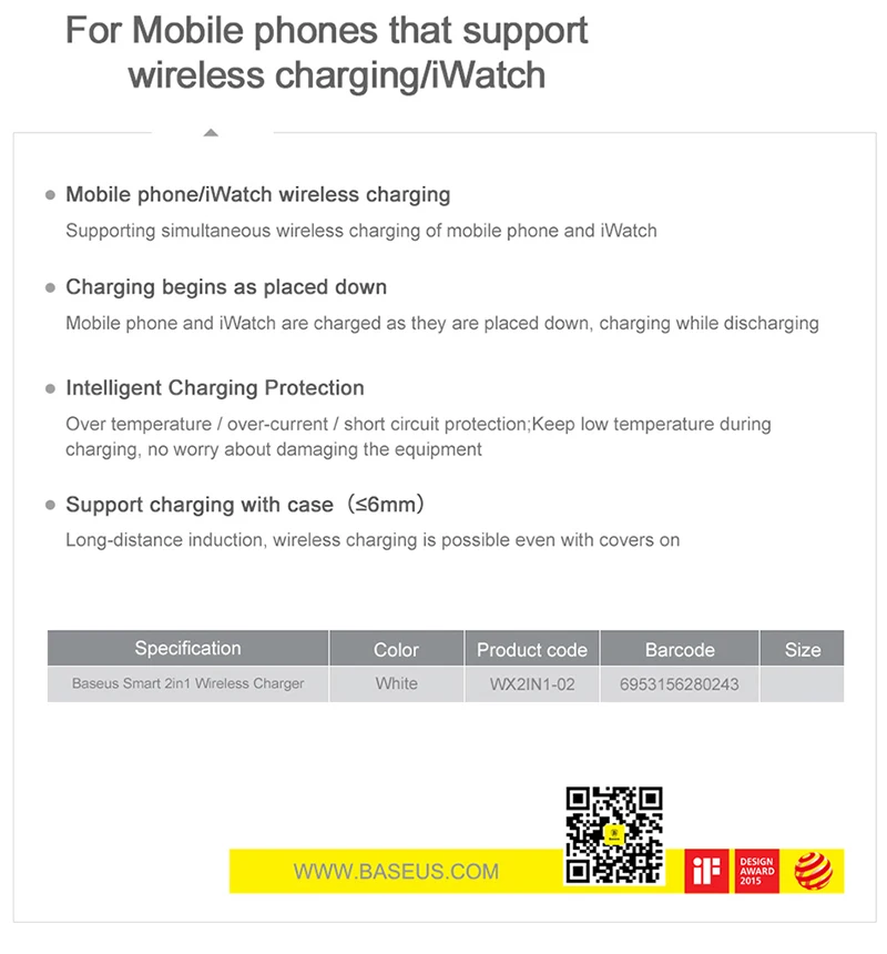 Baseus 2 в 1 Qi Беспроводное зарядное устройство для Apple Watch iPhone XS Max X 8 samsung S10 10 Вт телефон зарядное устройство Подставка для i Watch4 3 2