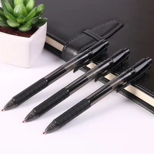 1 упаковка, 12 шт., тонкий наконечник, 0,5 мм, иглы, гелевая ручка, механическая, для школы и офиса, гелевые чернила, черный цвет, Deli S06