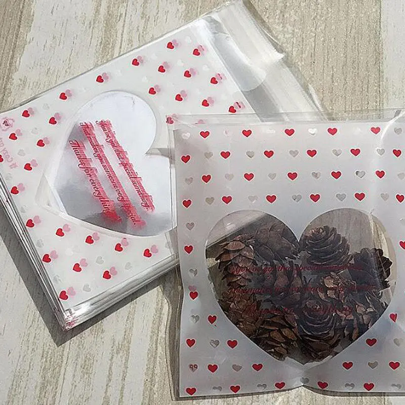 

Special Love Cookie Candy Self Adhesive Plastic Packing Bags Biscuit Cupcake Baked Food Package Pouches Baking Food Bag