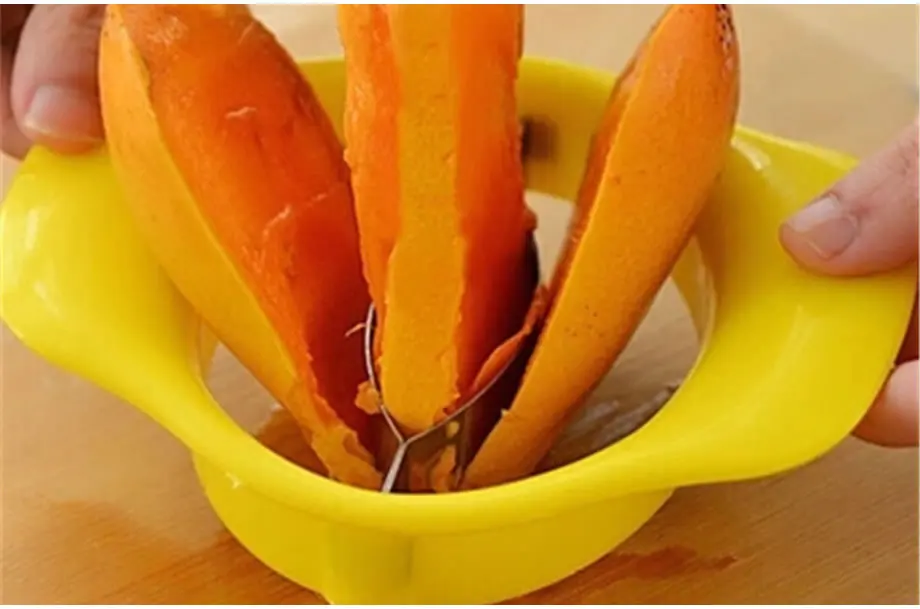 QueenTime нержавеющая сталь резка для Манго ручной нож для фруктов манго Corer дынерезка Кухонные гаджеты портативные овощные инструменты