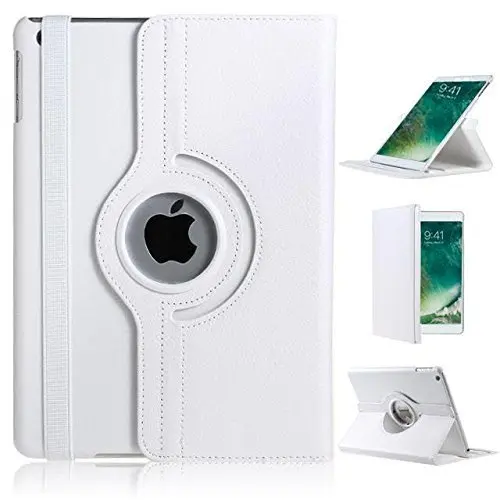

Cover For iPad Air 2 360 Degree Rotating PU Leather Flip Cover Case For iPad Air 2 Magnetic Auto Wake Up/Sleep Smart Cover A1566