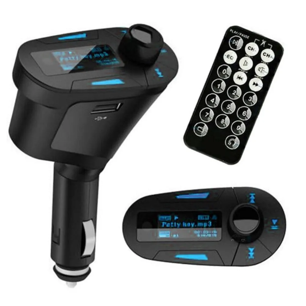 AGETUNR Bluetooth Car Kit Multipoint Speakerphone Car-charger Bass Stereo AUX Speaker FM Transmitter MP3 Music Receiver Auto New