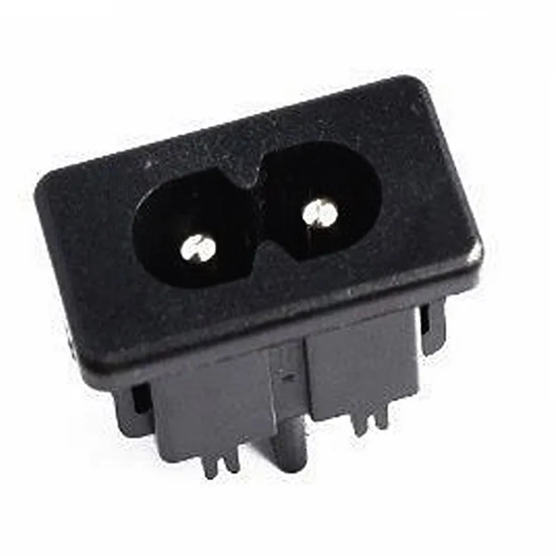 

AC 250V 2.5A IEC320 C8 Male 2 Pins 5Pcs Power Inlet Socket Panel Embedded SA176re P12 0.3