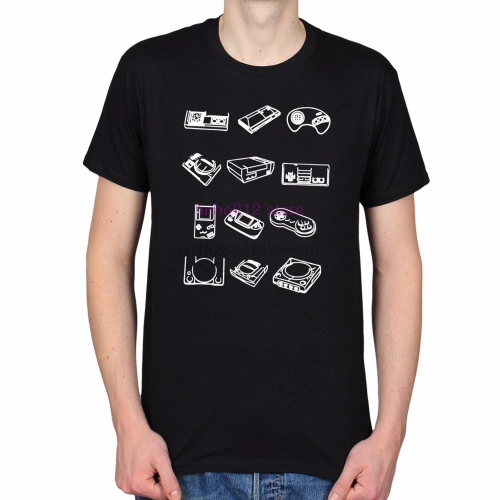 

New Unisex T Shirt Fashion Tees classic Game Consoles Snes 64 Gamegear Retro American Tee Shirt
