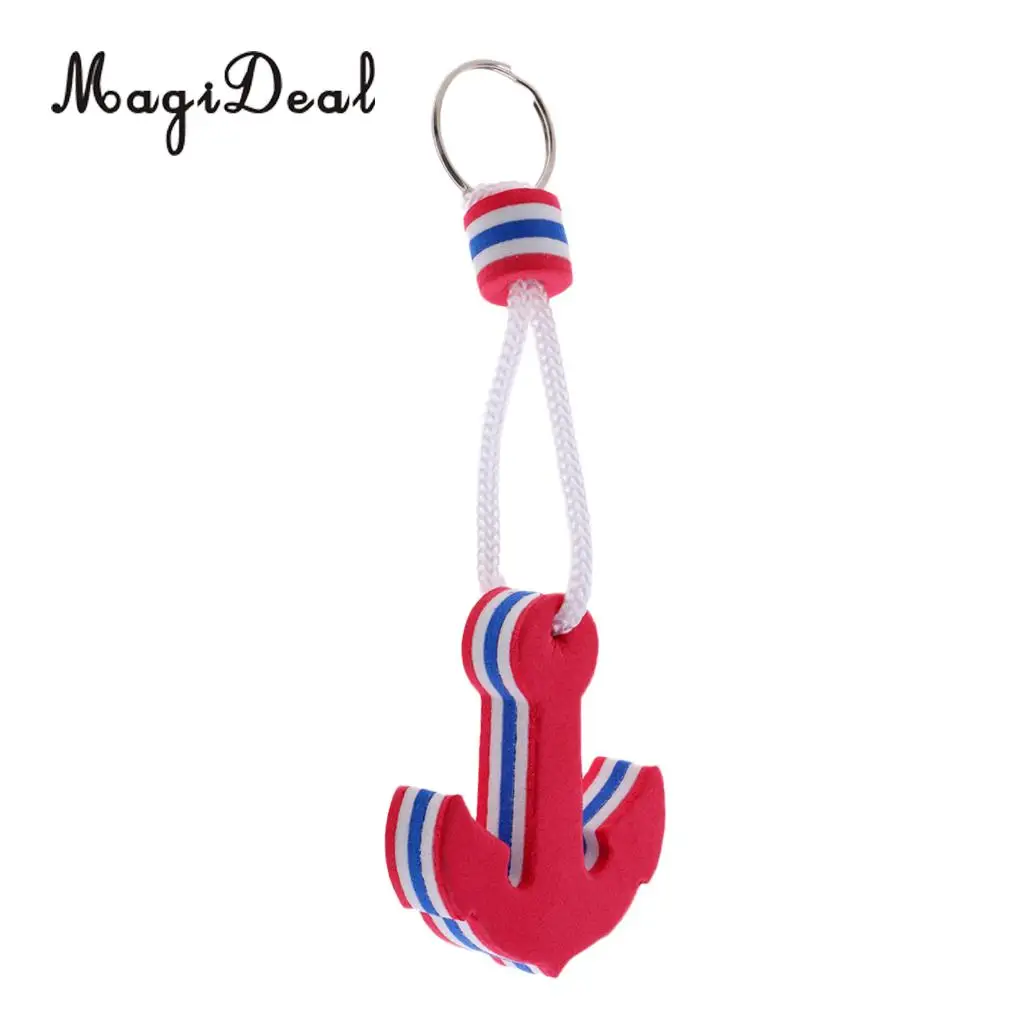 MagiDeal Newest 1Pc EVA Anchor Shaped Boating Keyring Floating Key Ring for Swimming Surfing Marine Sailing Float Water Sport 