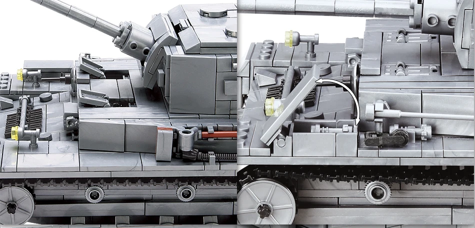Blocos de Construção Soldado do Exército Conjunto para Crianças Huiqibao Brinquedos Militar Alemão Tigre Tanque Ww2 Figura Tijolos Menino 1154 Pçs 7 Brinquedos e hobbies