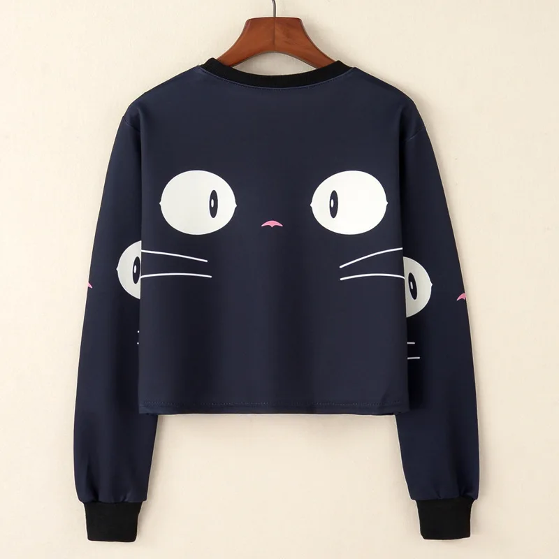 Женские модные толстовки с капюшоном и принтом кошачий глаз bts Harajuku head|print fashion|print