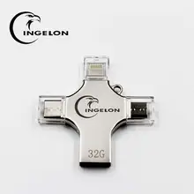 4in1 flash drive 32GB pendrive multi function flash memory stick 16gb 64gb otg type c micro