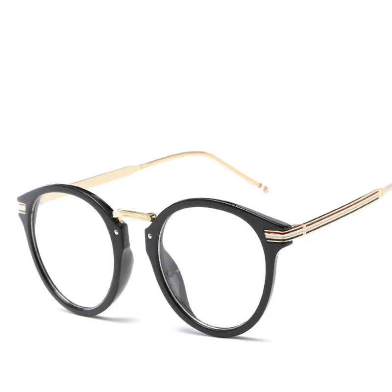 New Plain Glasses Women Men Brand Designer Oculos Circle Optical