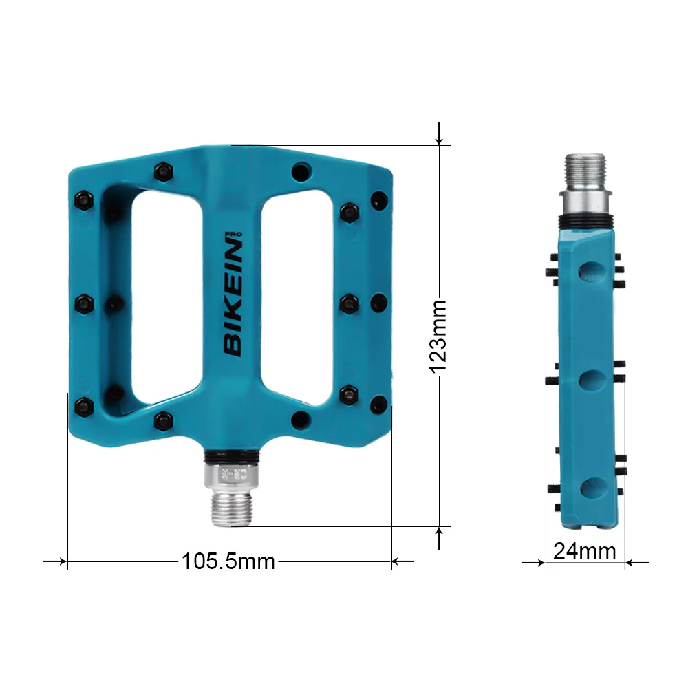 BIKEIN нейлоновое волокно Велоспорт Горный велосипед платформа педаль 9/1" красный/оранжевый/черный/синий Велоспорт MTB BMX педали запчасти велосипедов 355 г