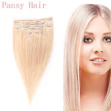 Remy Human Virgin Hair Straight Hairpieces Wigs Clip in Human Hair Extensions Full Head 15inch 18inch 20inch 22inch 60# Colour
